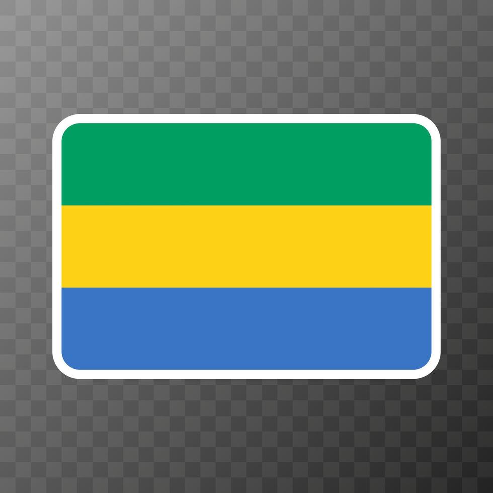 Gabon flag, official colors and proportion. Vector illustration.