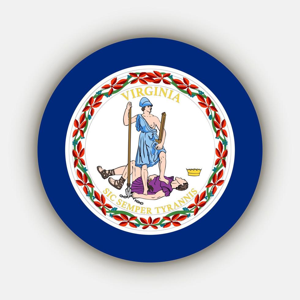 Virginia state flag. Vector illustration.