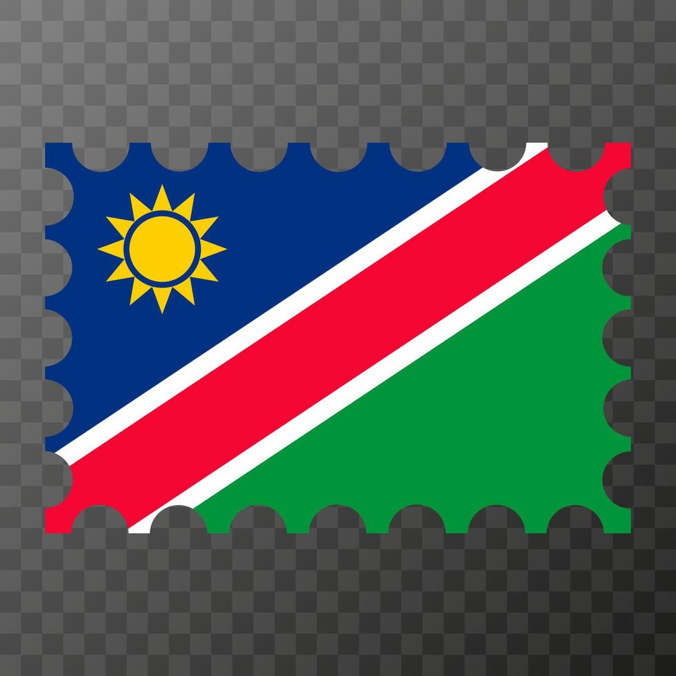 gastos de envío sello con Namibia bandera. vector ilustración.