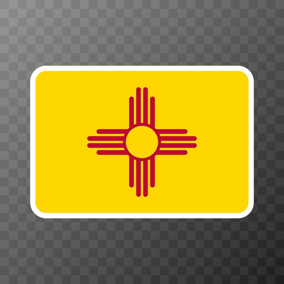 New Mexico state flag. Vector illustration.