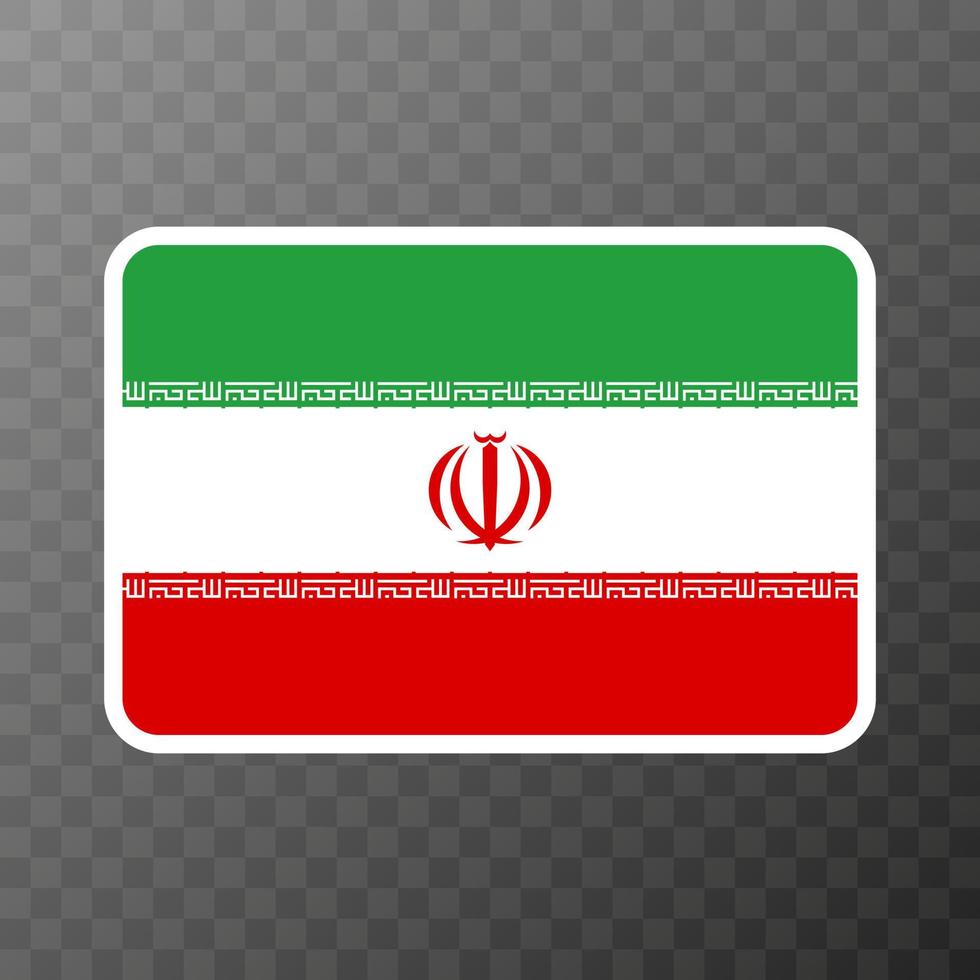 bandera de irán, colores oficiales y proporción. ilustración vectorial vector