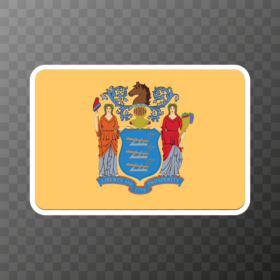 New Jersey state flag. Vector illustration.