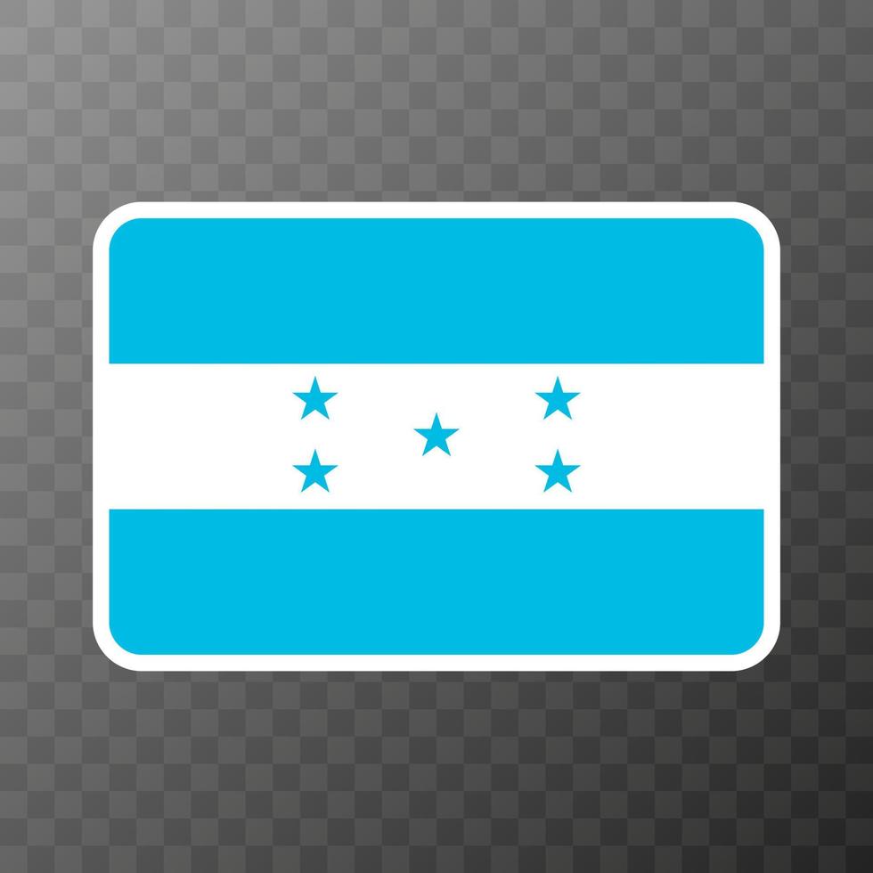 Honduras flag, official colors and proportion. Vector illustration.