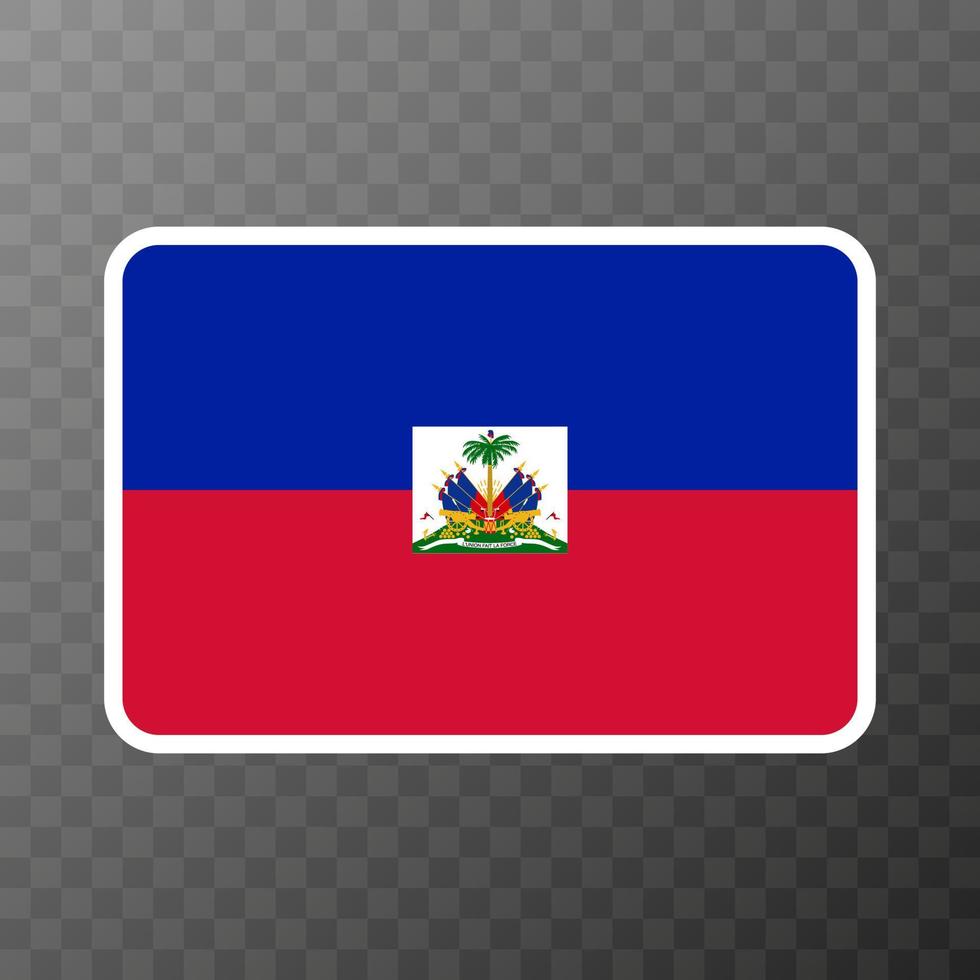 Haiti flag, official colors and proportion. Vector illustration.