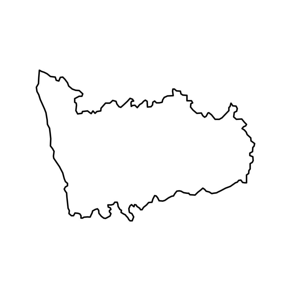 Porto Map, District of Portugal. Vector Illustration.