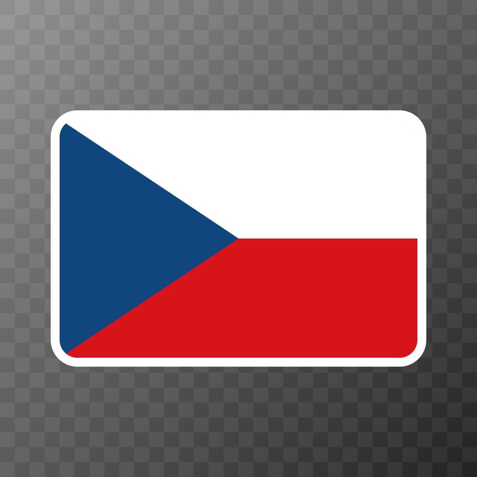 Czech Republic flag, official colors and proportion. Vector illustration.