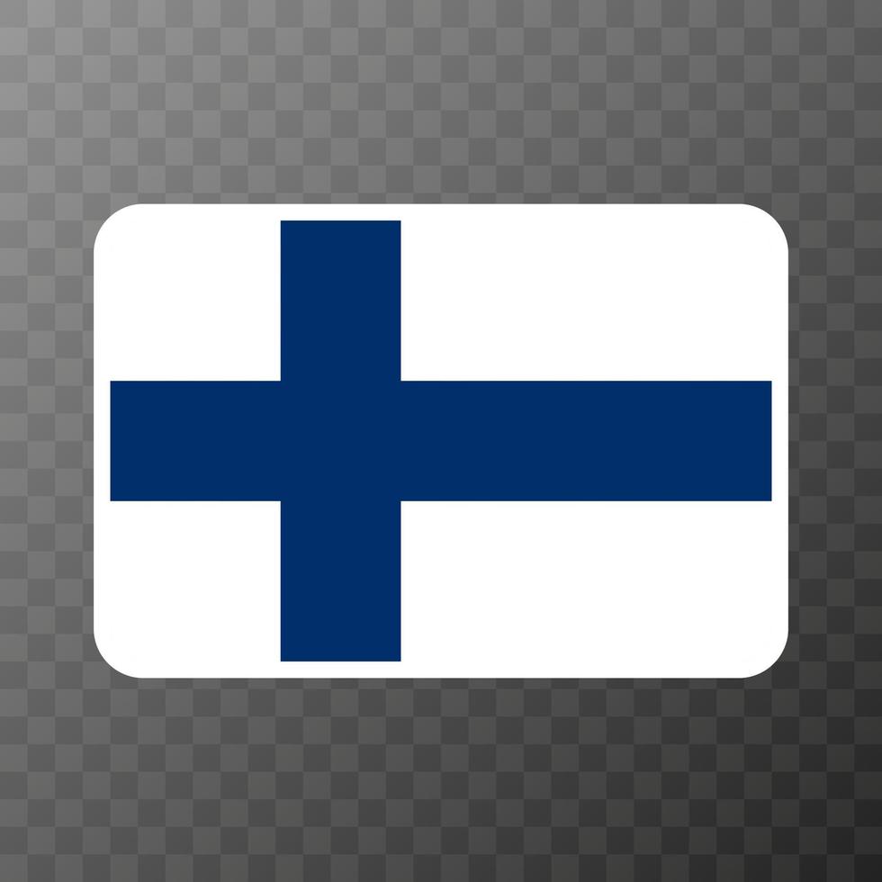 Finland flag, official colors and proportion. Vector illustration.