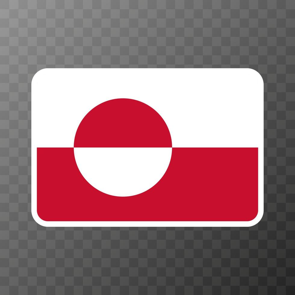 bandera de Groenlandia, colores oficiales y proporción. ilustración vectorial vector