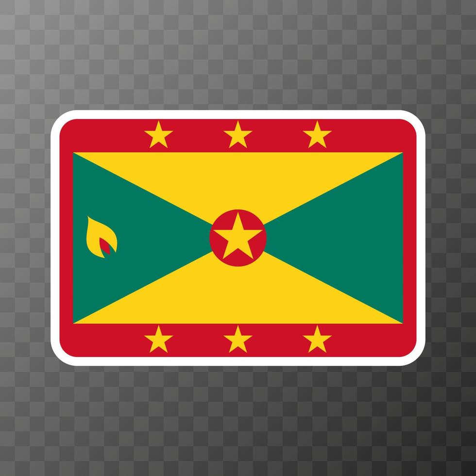 Grenada flag, official colors and proportion. Vector illustration.
