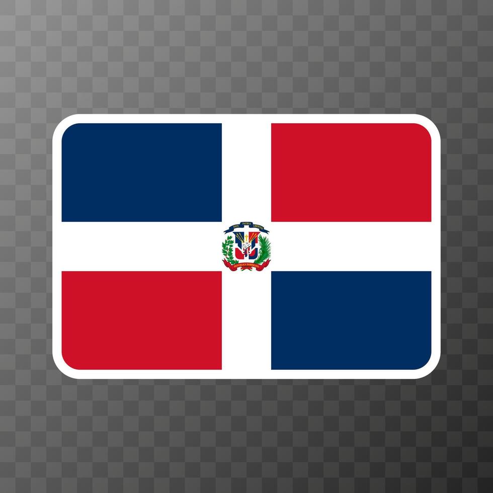 bandera de república dominicana, colores oficiales y proporción. ilustración vectorial vector