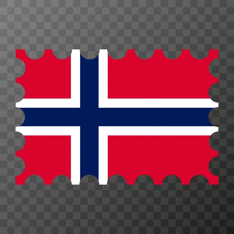 gastos de envío sello con Noruega bandera. vector ilustración.