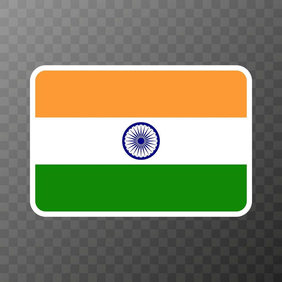 bandera india, colores oficiales y proporción. ilustración vectorial vector