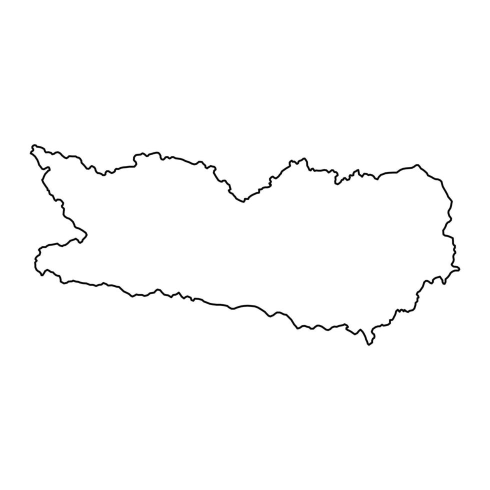 Carinthia state map of Austria. Vector illustration.