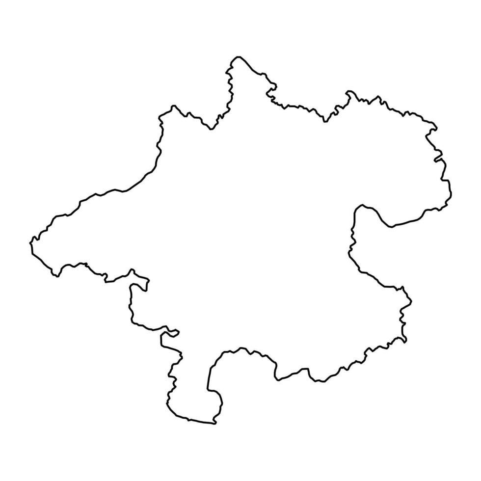 Upper Austria state map of Austria. Vector illustration.