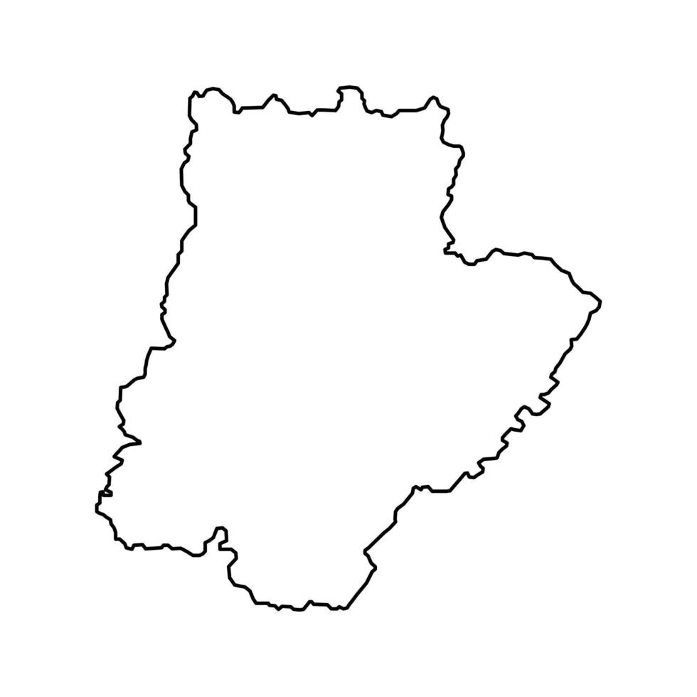 Braganca Map, District of Portugal. Vector Illustration.