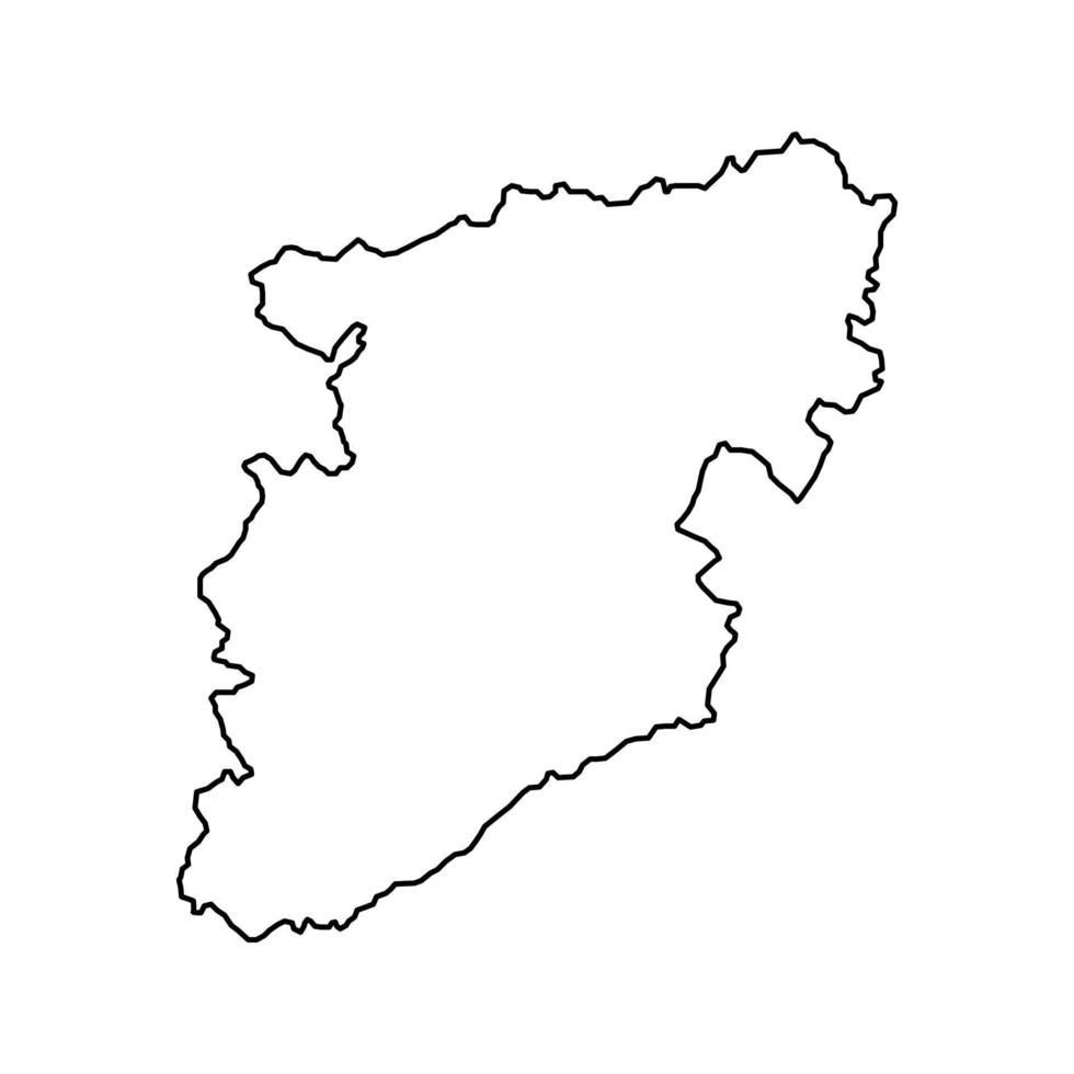 Viseu Map, District of Portugal. Vector Illustration.