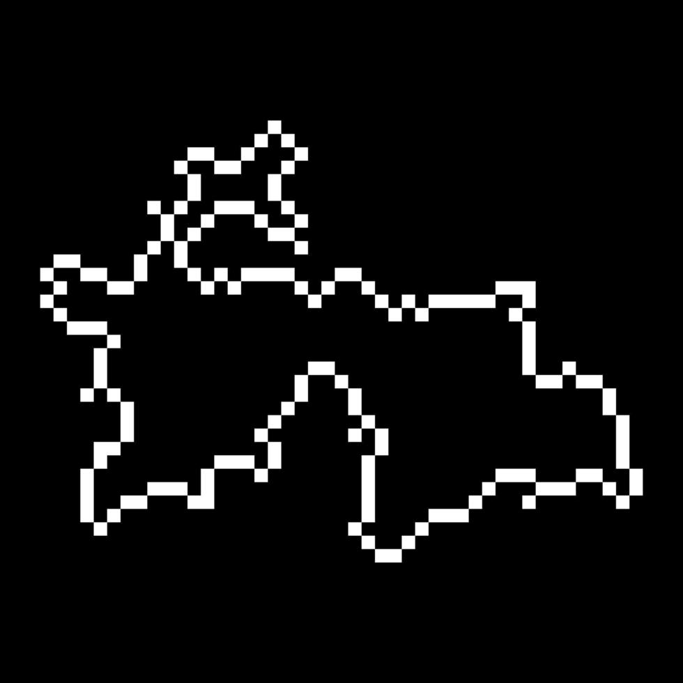Pixel map of Tajikistan. Vector illustration.