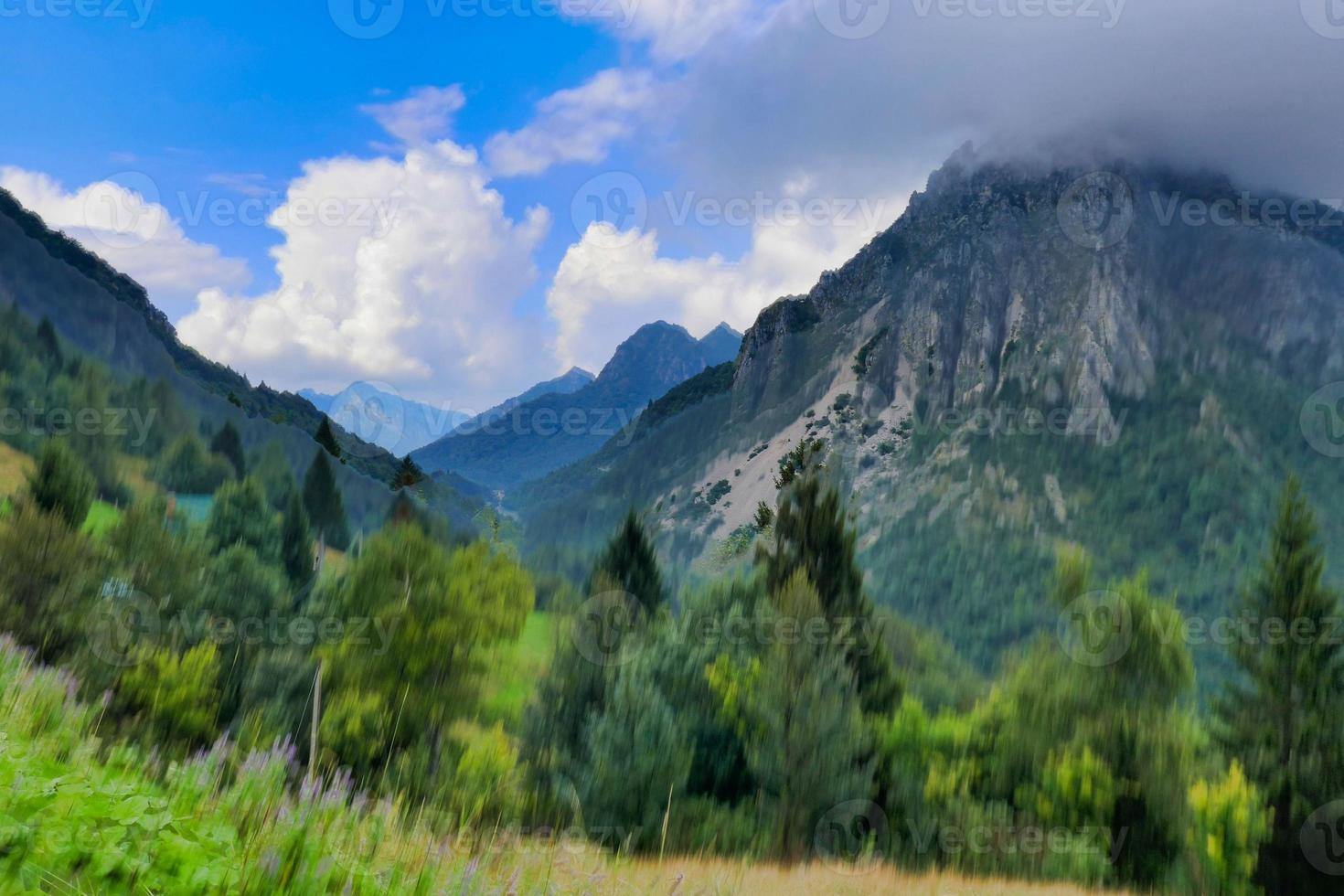 Scenic mountain landscape photo