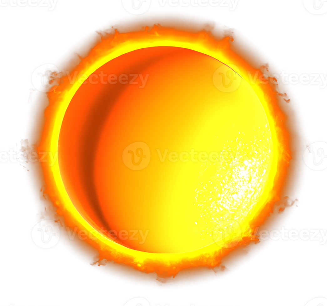 3d Sol ícone. solar. brilhando quente Sol. ampla esfera do vermelho energia. ícone para clima aplicativo. generativo ai. png