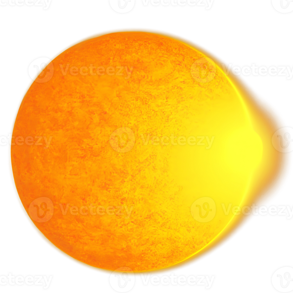 3d Sol ícone. solar. brilhando quente Sol. ampla esfera do vermelho energia. ícone para clima aplicativo. generativo ai. png