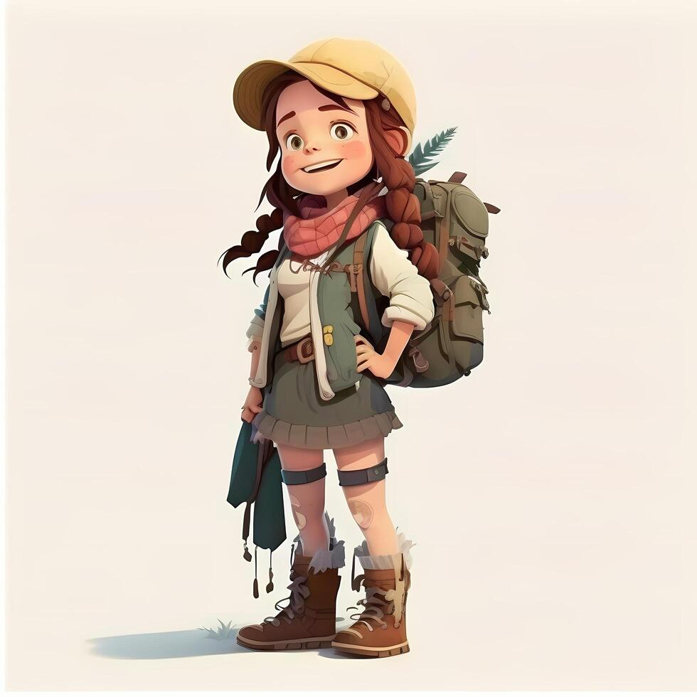 woman character full body pose photo