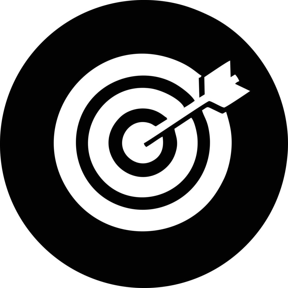 Target focus icon symbol design image, illustration of the success goal icon concept. EPS 10 vector