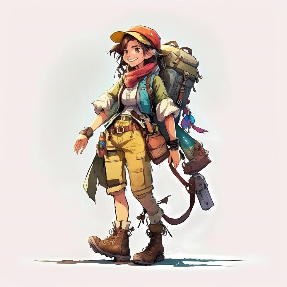 woman character full body pose photo