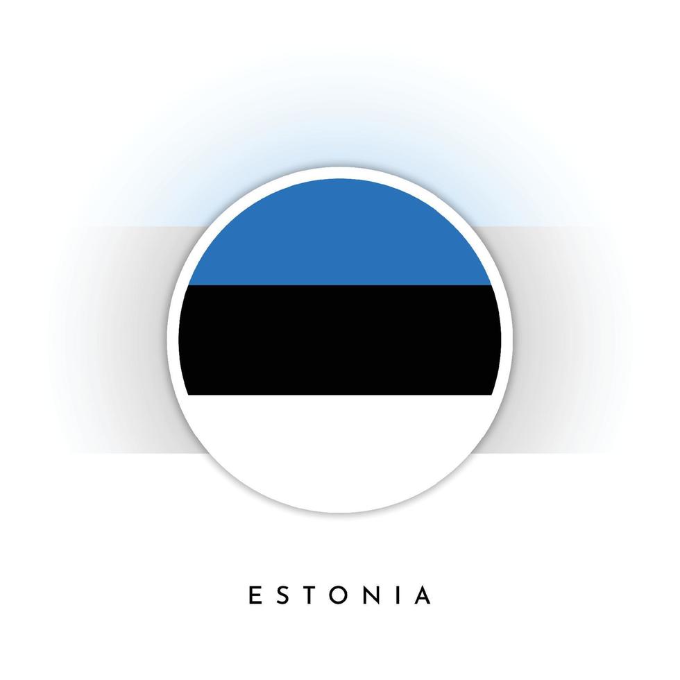 Estonia flag round design vector