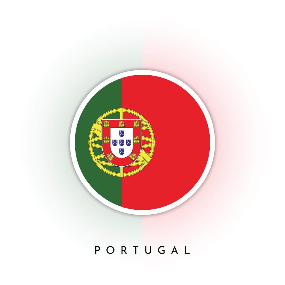 Portugal bandera redondo diseño vector