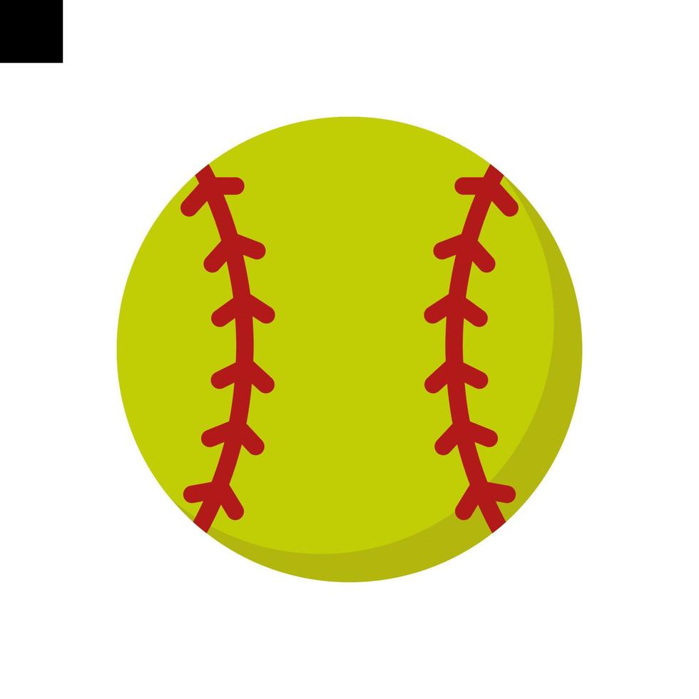 Softball icon logo flat style vector