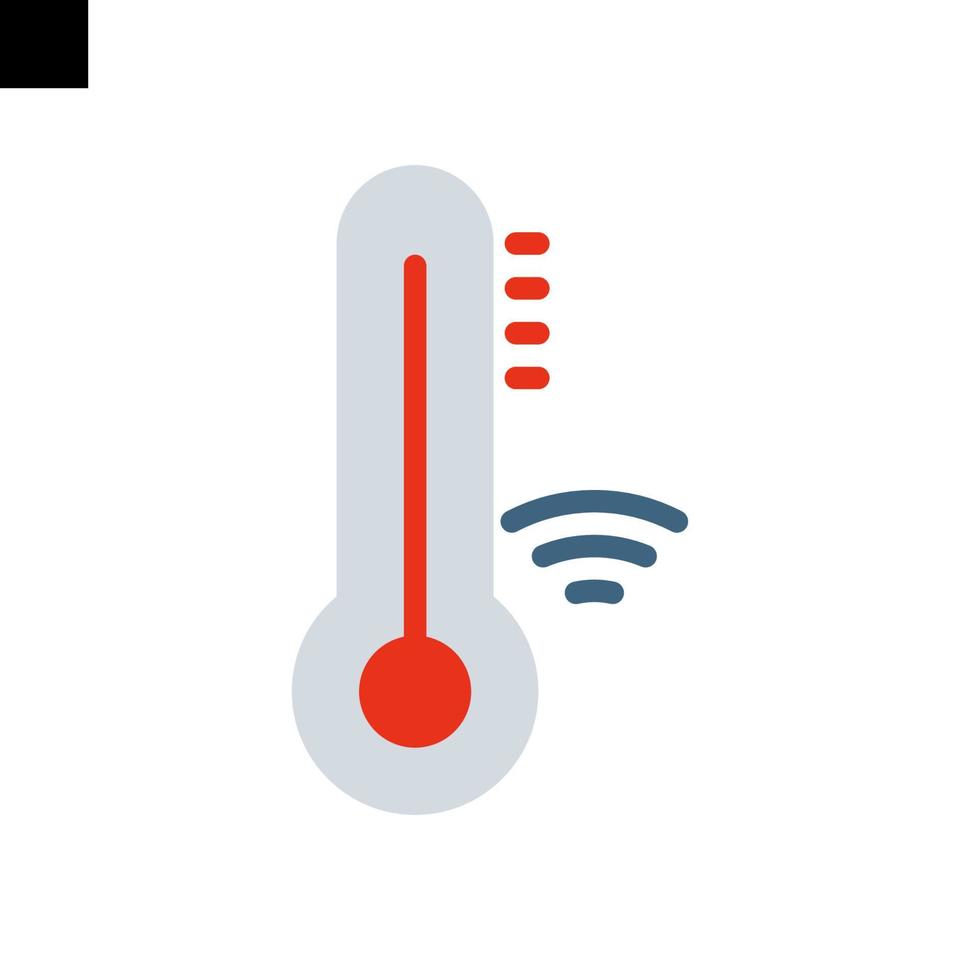 smart temperature icon flat style vector