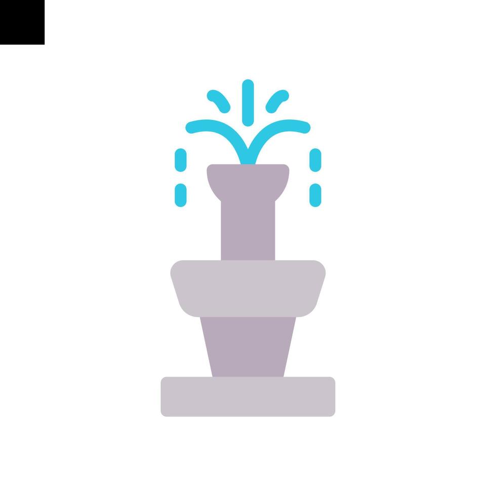 fuente agua icono vector