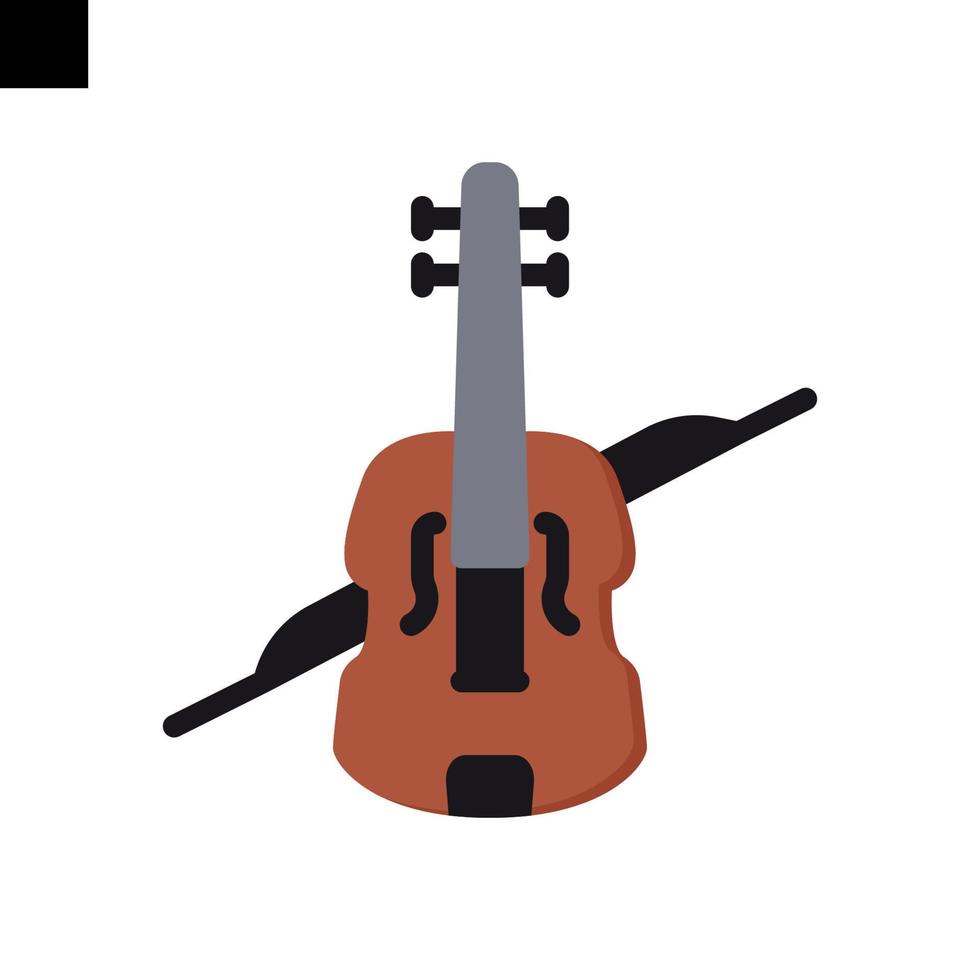 violonchelo icono logo plano estilo vector