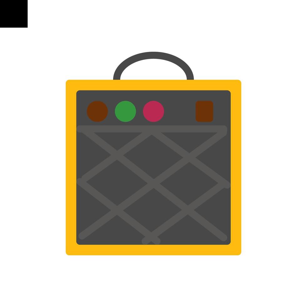 amplificador icono logo plano estilo vector