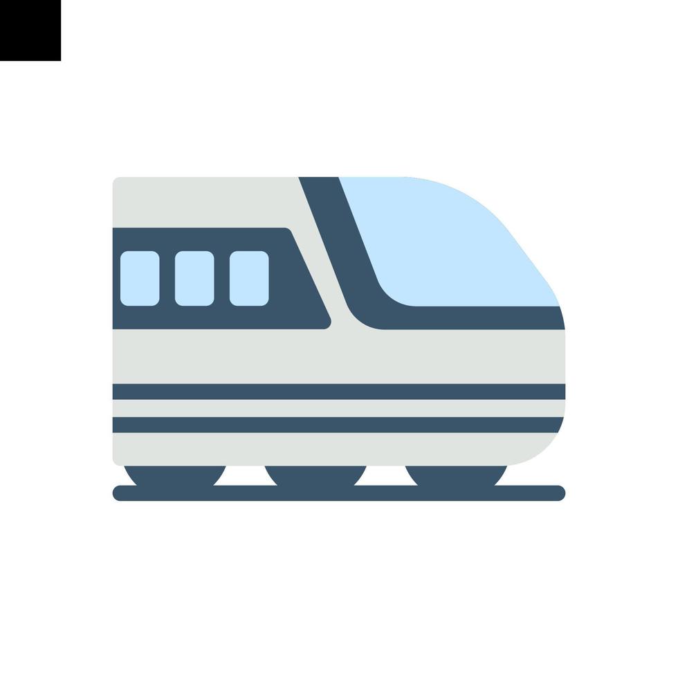 train icon flat style vector