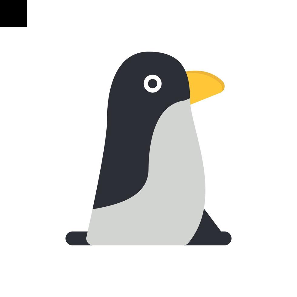 pingüino icono vector plano estilo