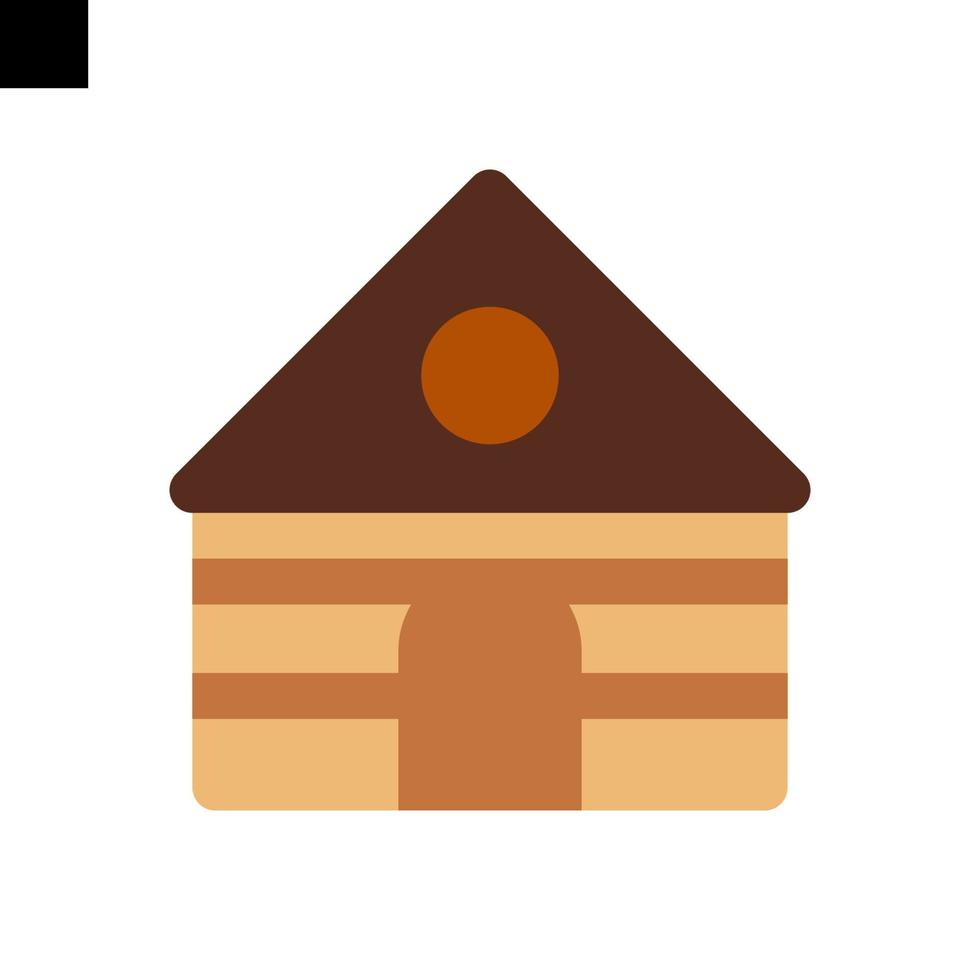 hut icon vector flat style