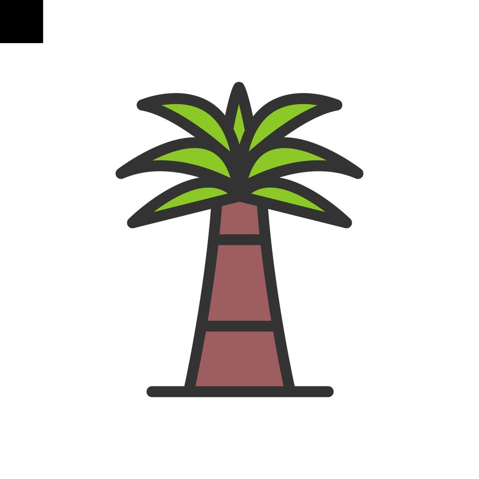 palma arboles icono vector logo estilo