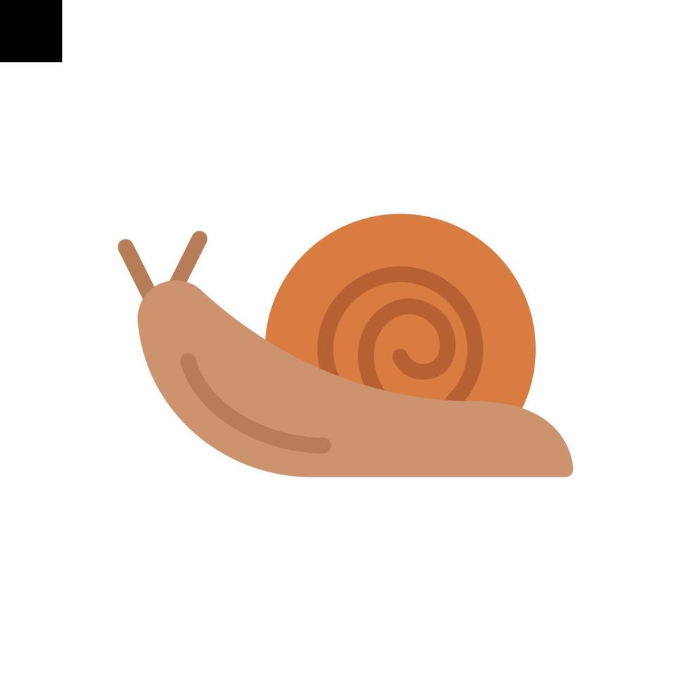snail icon logo flat style on white background vector