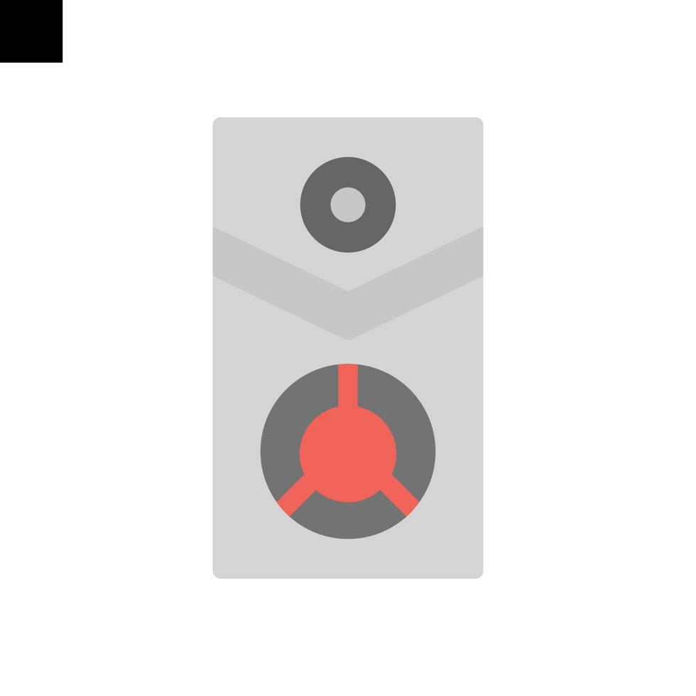 caja altavoz icono logo plano estilo vector