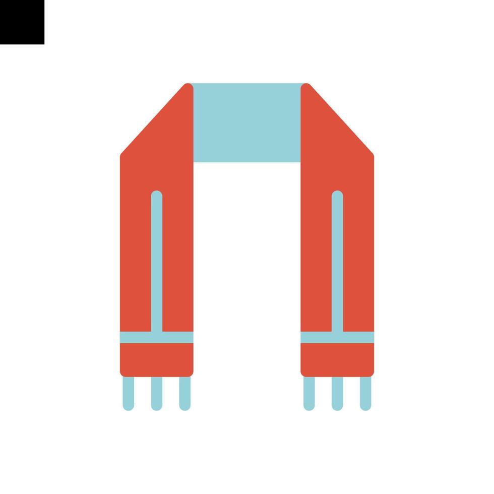 bufanda icono vector plano estilo
