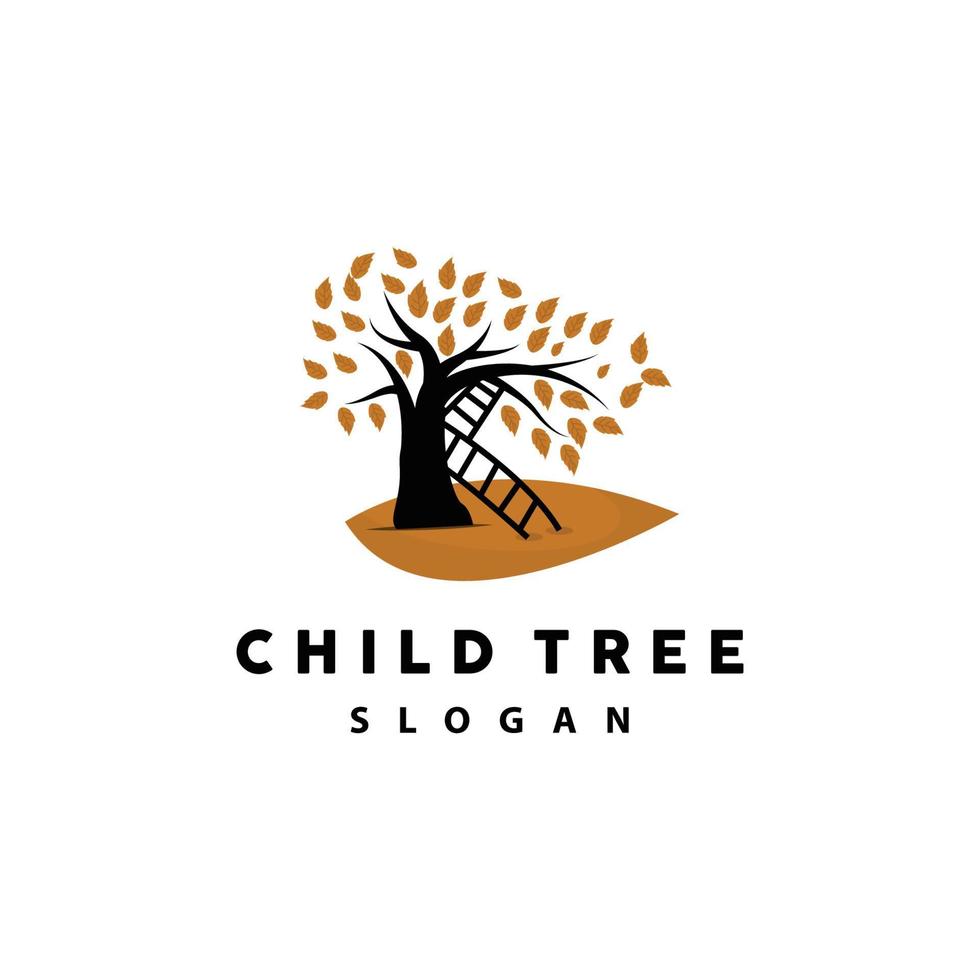 Tree Logo, Life Balance Education Vector, Luxurious Elegant Simple Tree Design, Playground Illustration Icon vector
