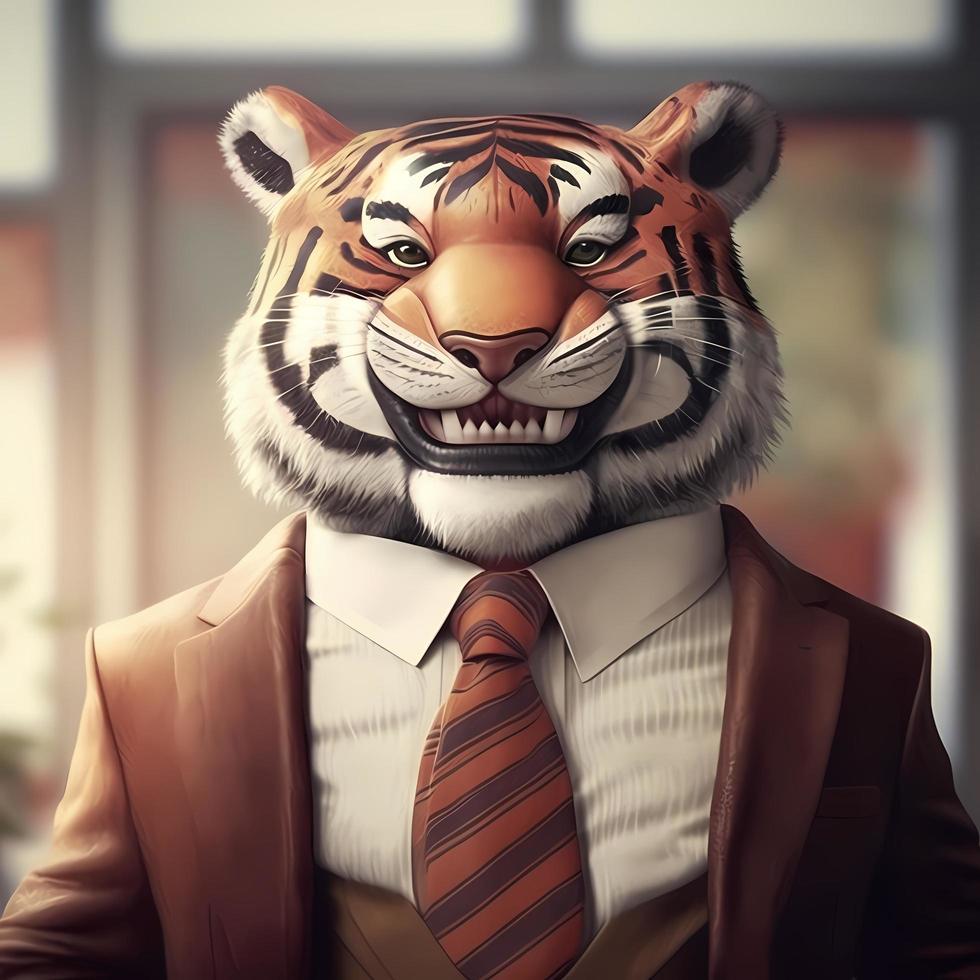 tiger illustration AI Generated photo