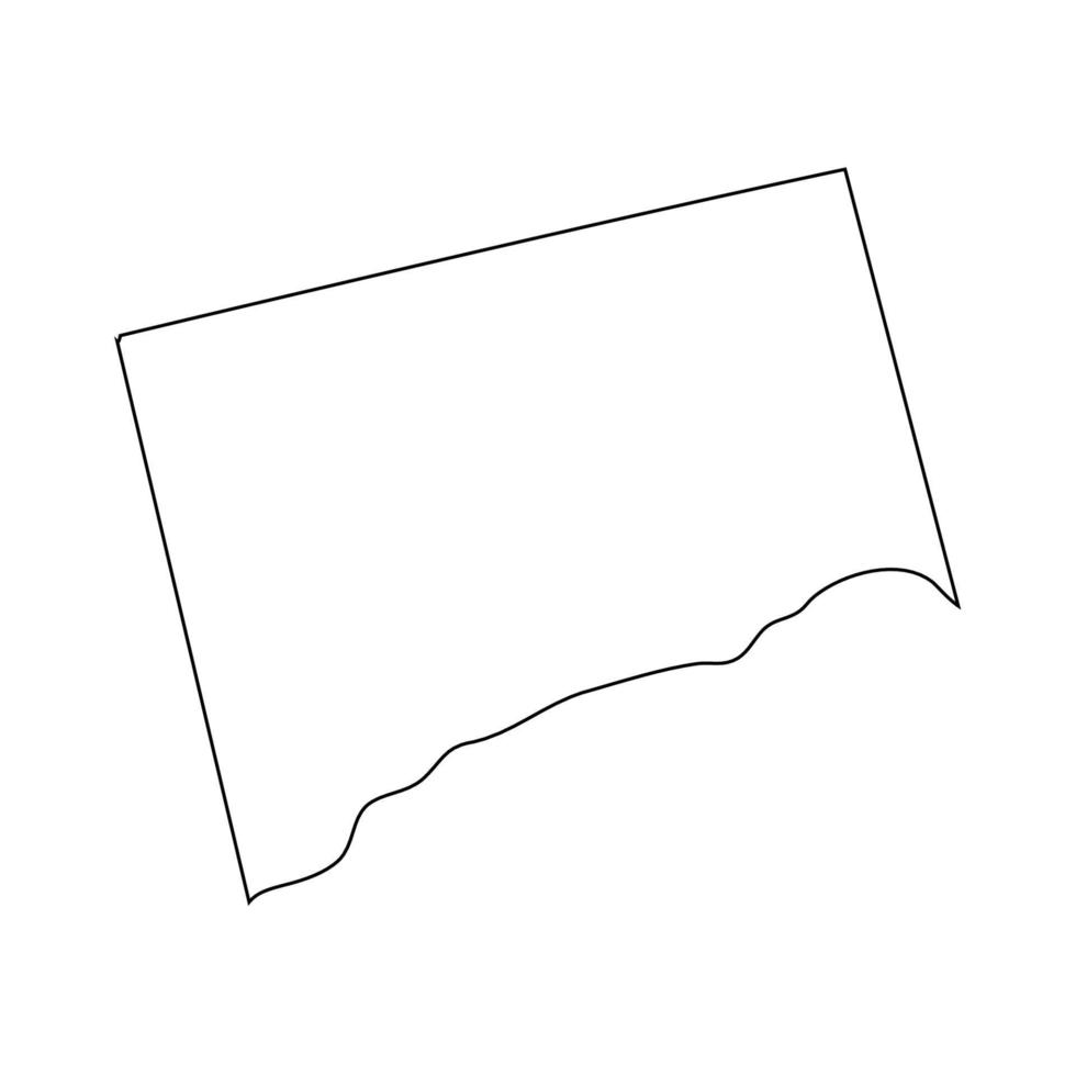 Connecticut - U.S. state. Contour line in black color. Vector illustration. EPS 10