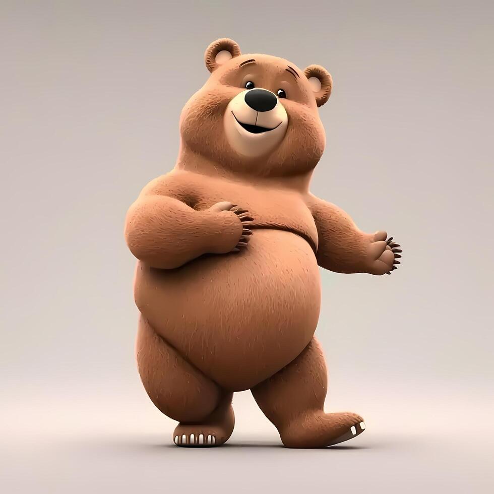 bear illustration AI Generated photo