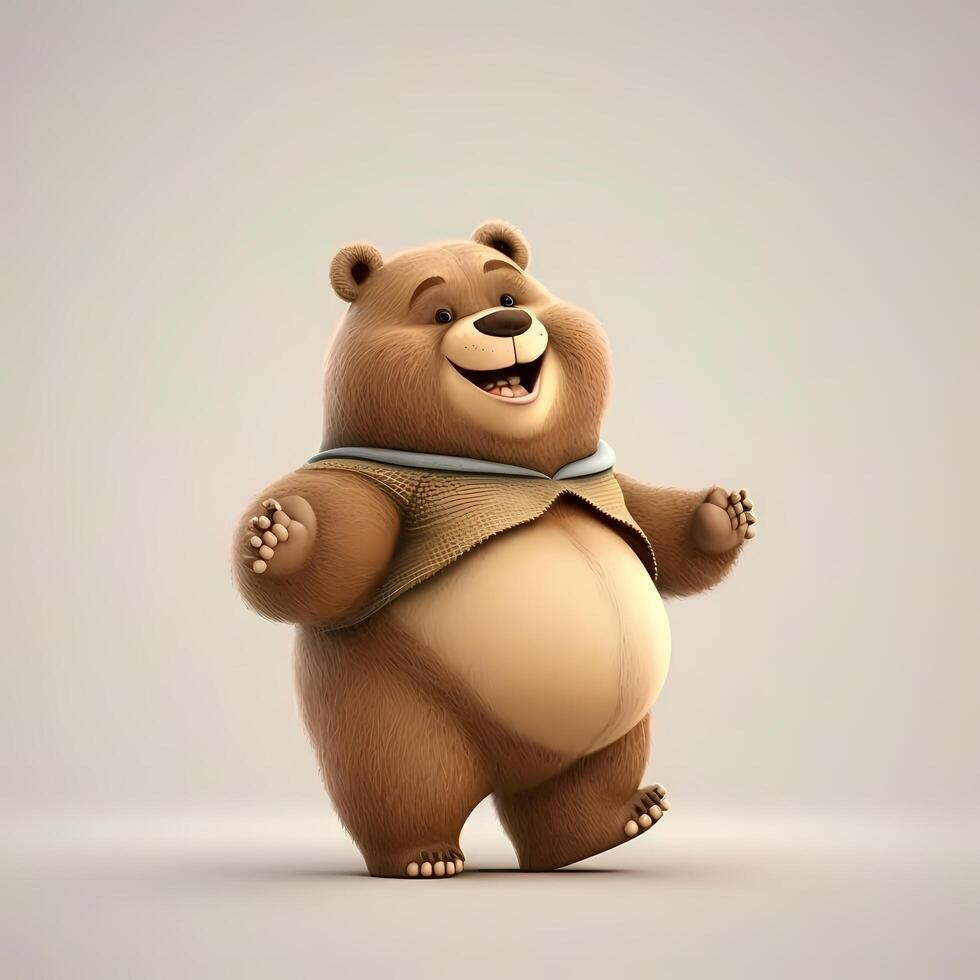 bear illustration AI Generated photo