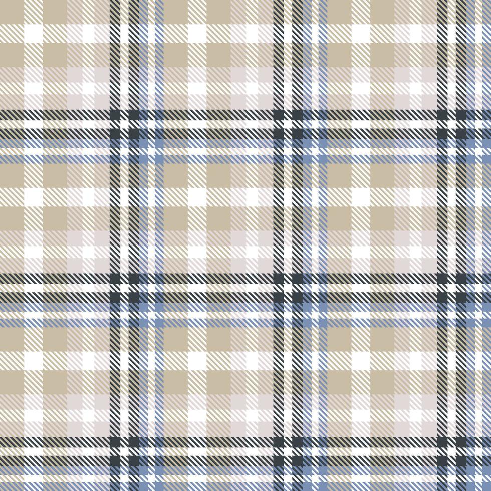 plaid pattern seamless textile is made with alternating bands of coloured  pre dyed  threads woven as both warp and weft at right angles to each other. vector