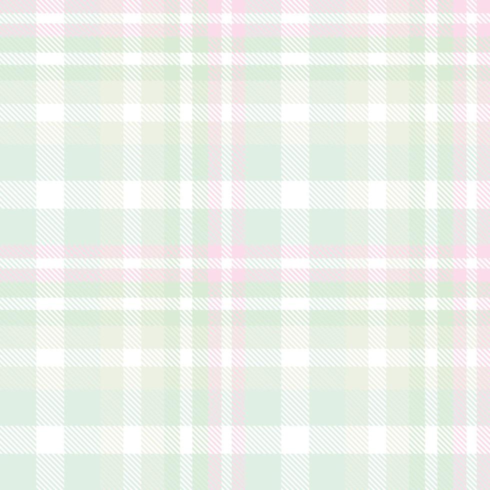 Pastel Tartan Pattern Seamless Texture Is Woven in a Simple Twill, Two Over Two Under the Warp, Advancing One Thread at Each Pass. vector