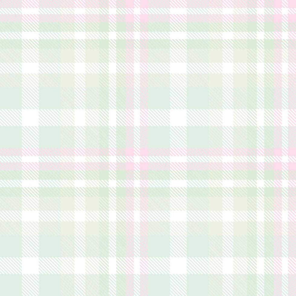 Pastel Tartan Pattern Seamless Texture Is Woven in a Simple Twill, Two Over Two Under the Warp, Advancing One Thread at Each Pass. vector