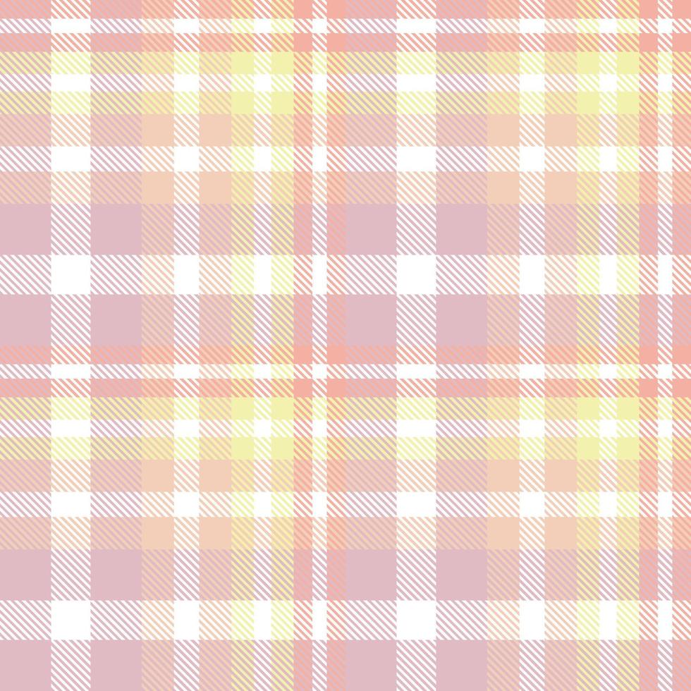 Pastel Tartan Pattern Fabric Vector Design Is Woven in a Simple Twill, Two Over Two Under the Warp, Advancing One Thread at Each Pass.